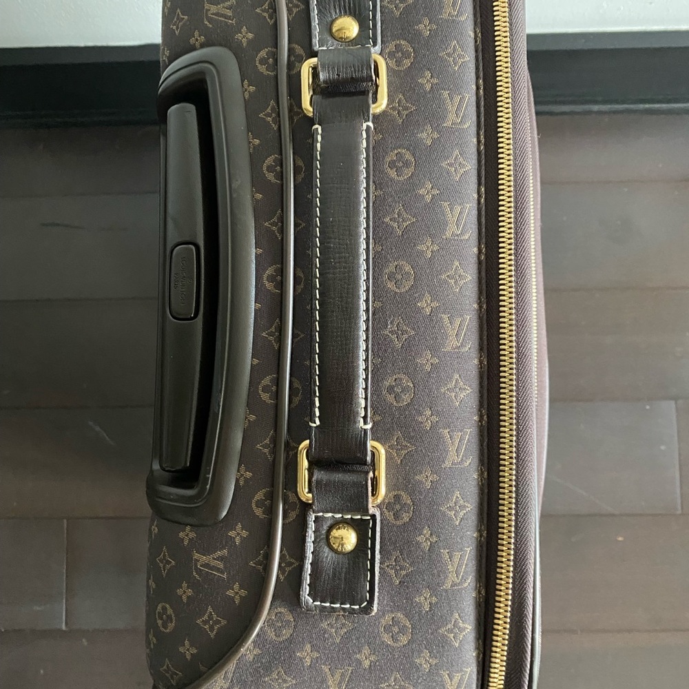 Louis Vuitton Pegase soft suitcase in monogram canvas and dark brown leather